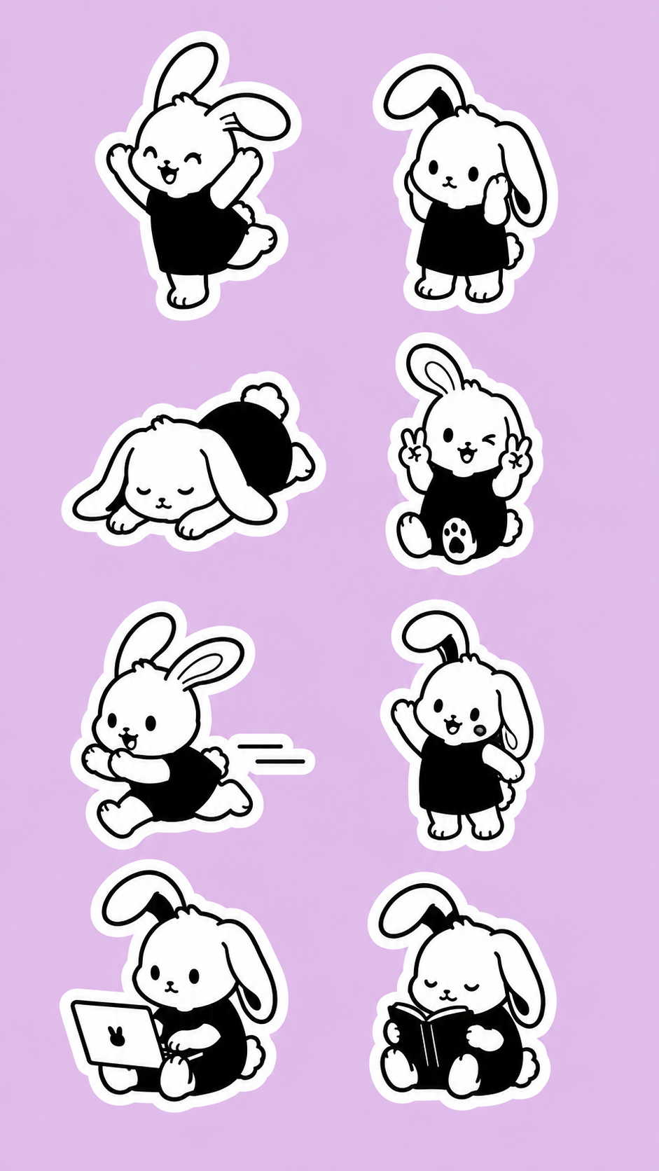 Beany mood sticker sheet
