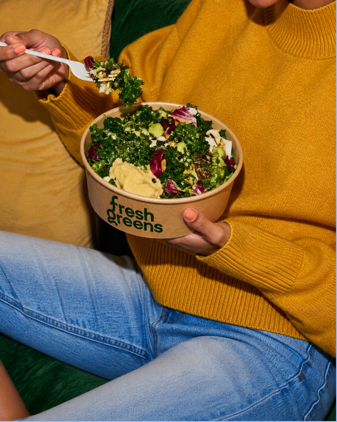 fresh greens.