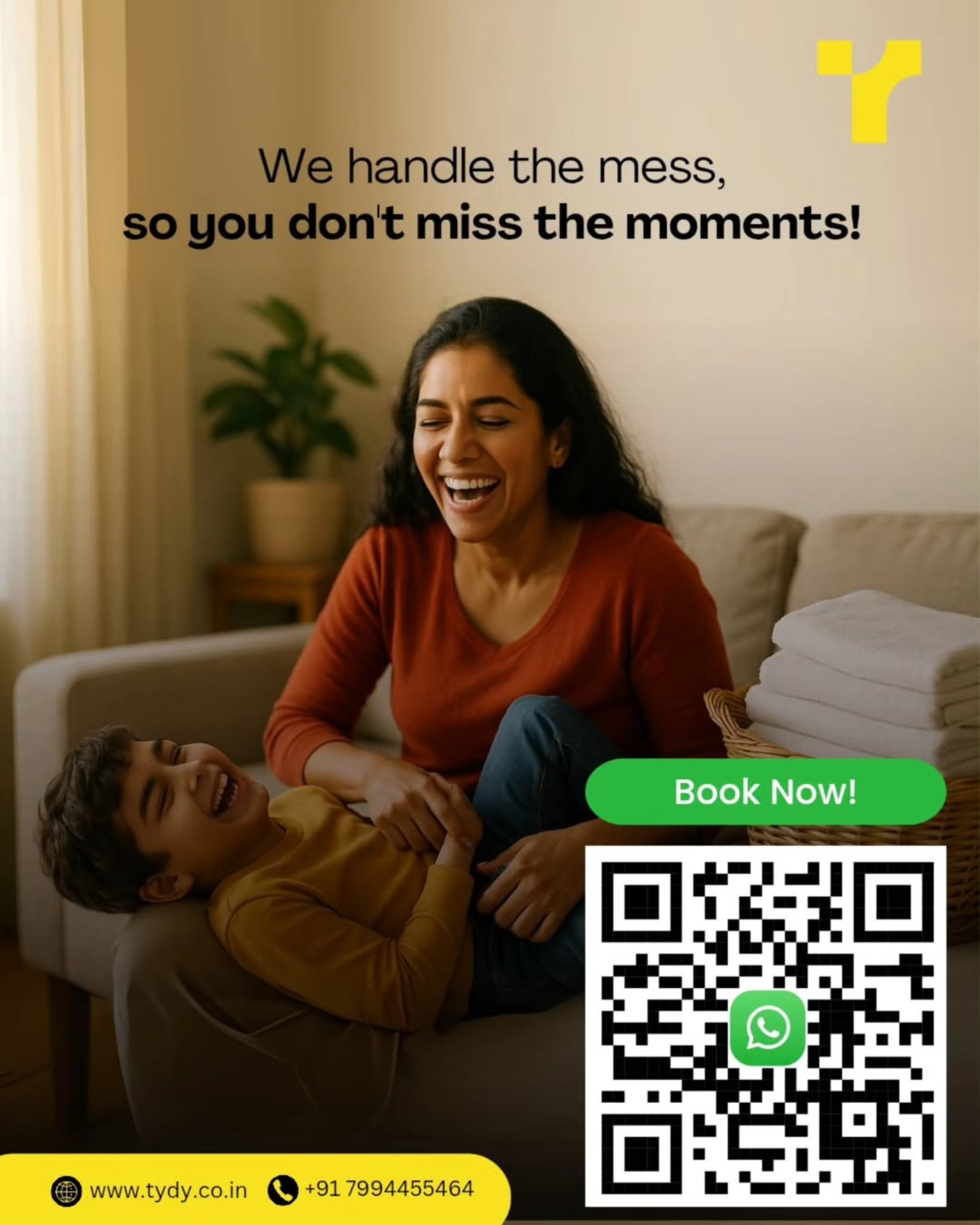 Tydy social — We handle the mess so you don’t miss the moments