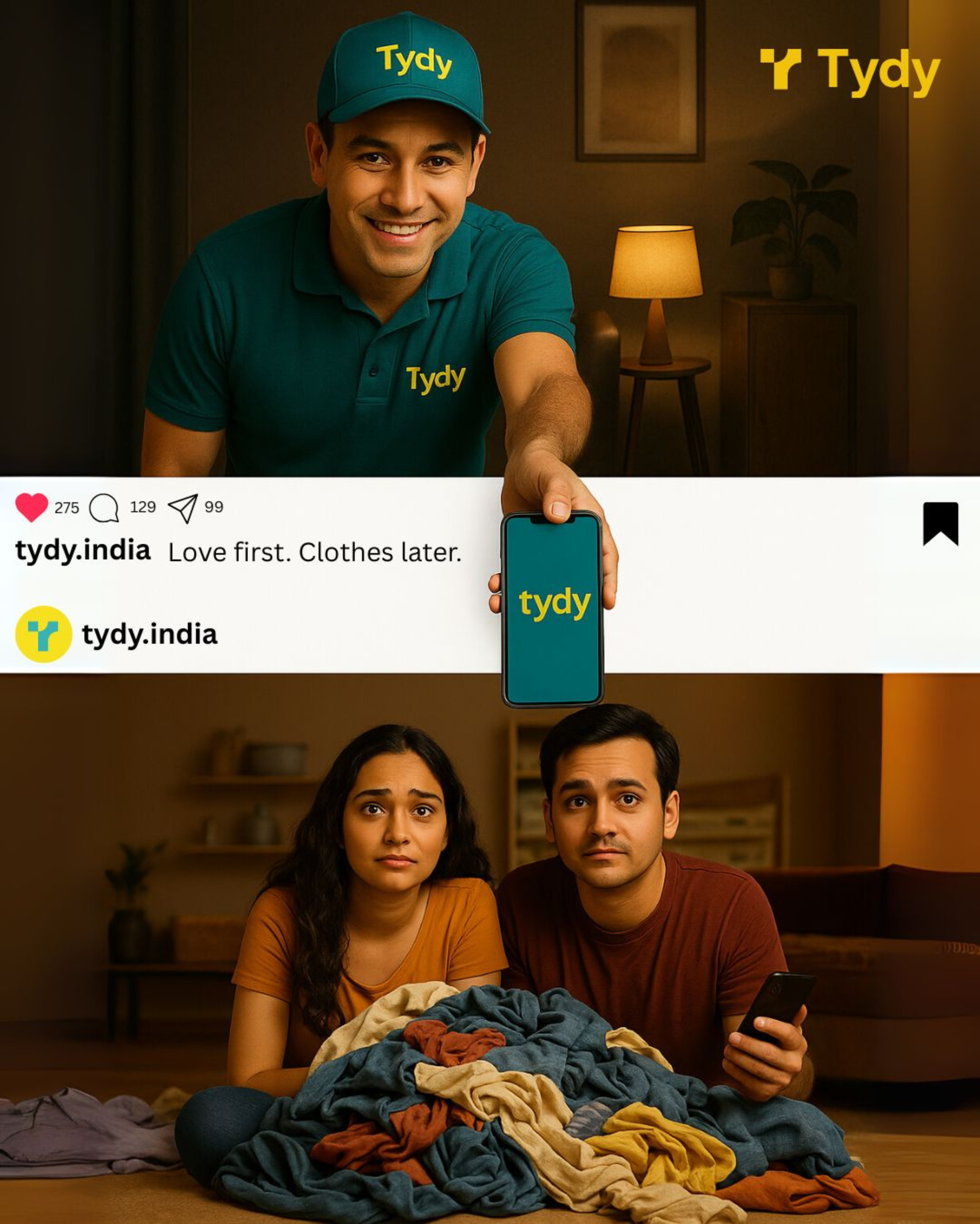 Tydy social — Love first, clothes later